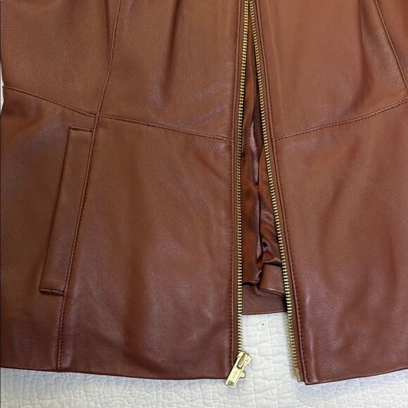 D & Co Brown Soft Leather Jacket size S - Picture 6 of 6